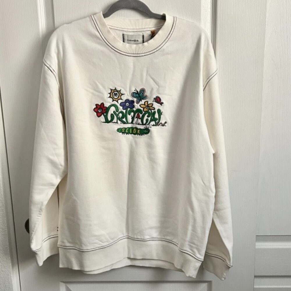 NWT Embroidered Crewneck Sweatshirt
